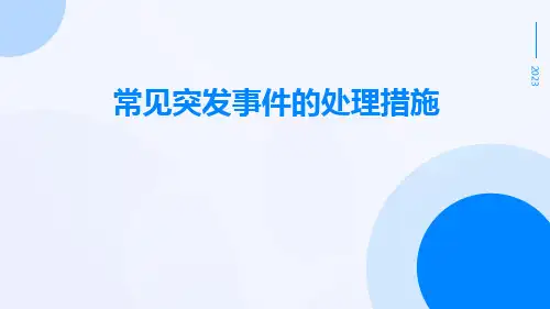 常见突发事件的处理措施ppt