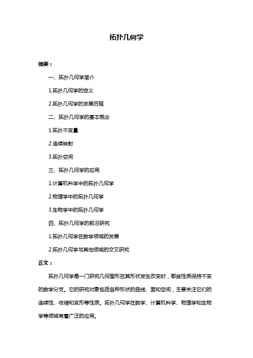 拓扑几何学