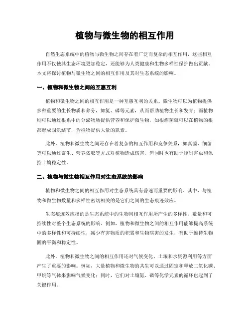 植物与微生物的相互作用
