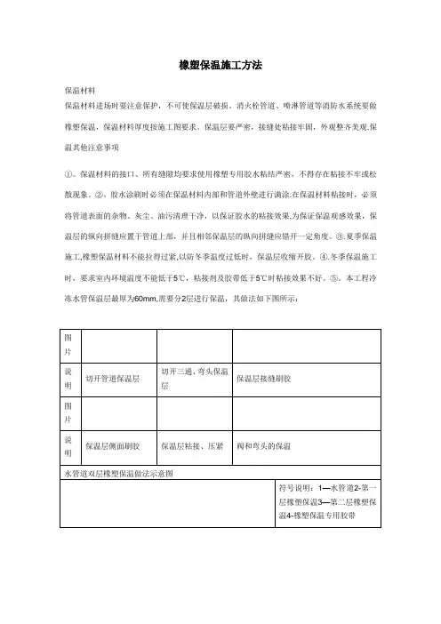 橡塑保温施工方法