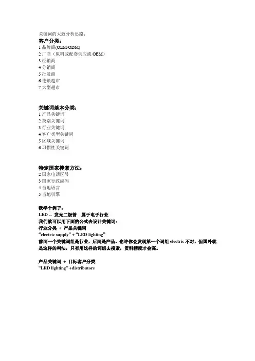 关键词的分析思路