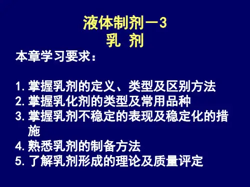 液体制剂-3 乳剂-精品医学课件 