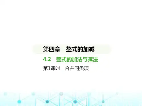 人教版七年级数学上册4.2第1课时合并同类项课件