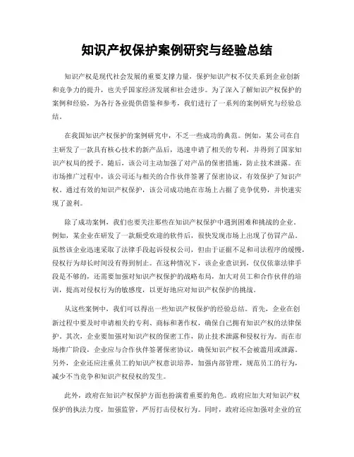 知识产权保护案例研究与经验总结