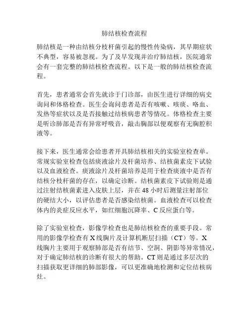 肺结核检查流程