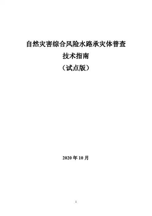 自然灾害综合风险水路承灾体普查技术指南(试点版)