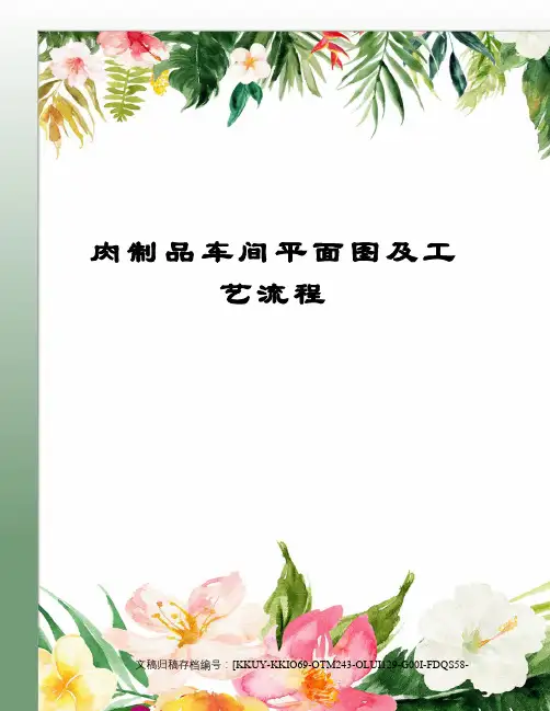 肉制品车间平面图及工艺流程