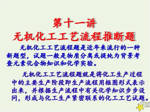 冲刺2019年高考化学复习专题11无机化工流程推断题的解法课件201907173285