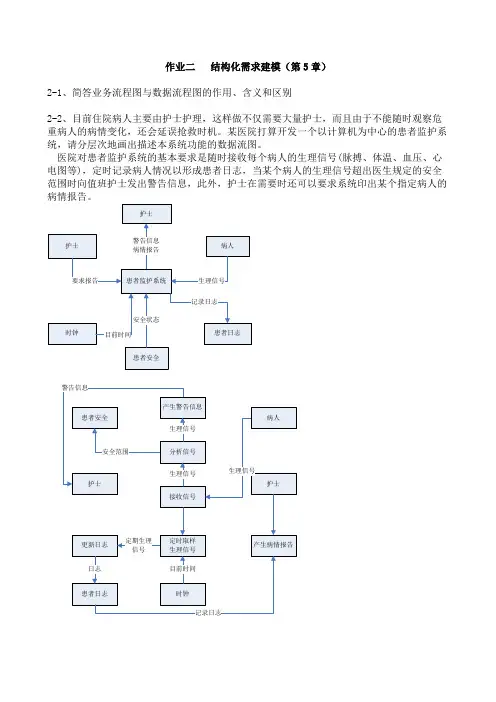 作业二___结构化需求建模(第5章)
