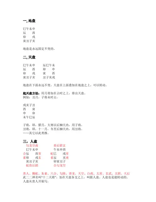 六壬基础知识