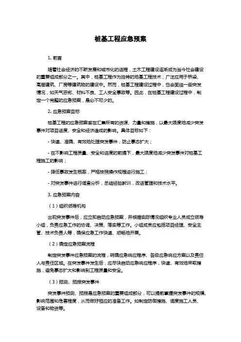 桩基工程应急预案
