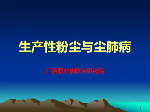 生产性粉尘与尘肺病PPT课件