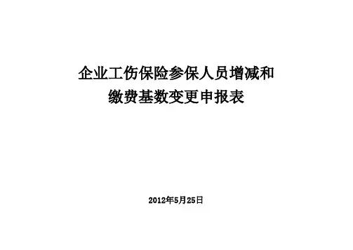 工伤、生育保险参保人增减和缴费基数变更申报表