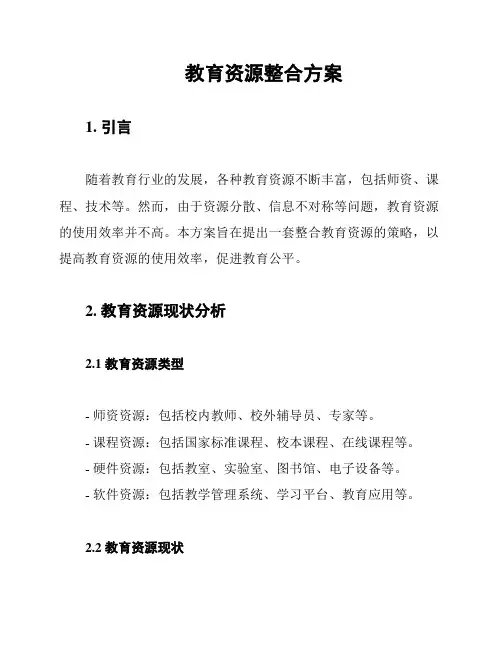 教育资源整合方案