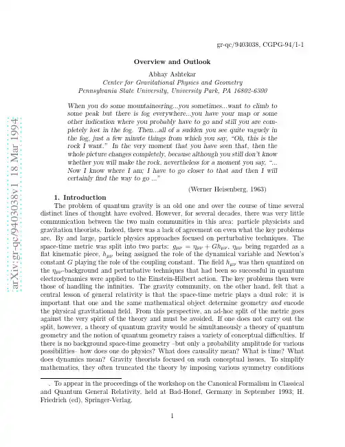 Overview and Outlook