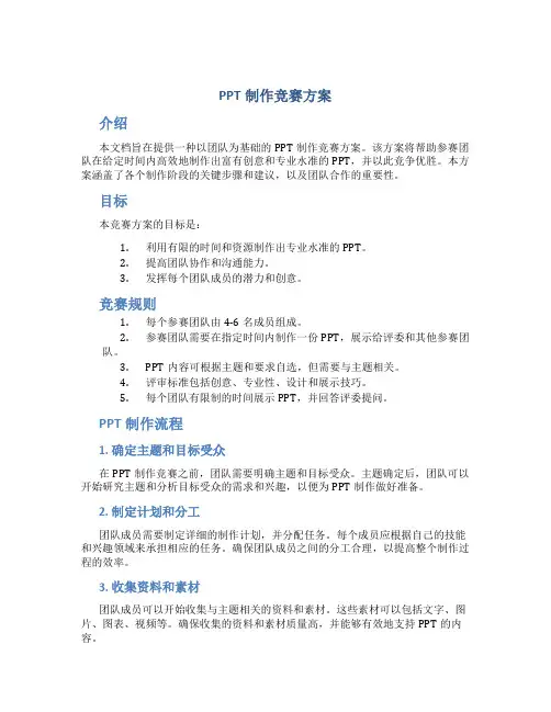 ppt制作竞赛方案