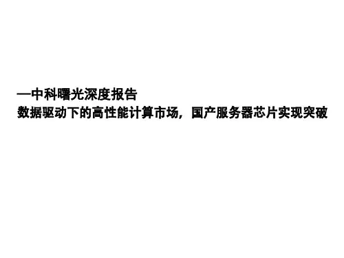 2020年中科曙光深度报告：数据驱动下的高性能计算市场,国产服务器芯片实现突破