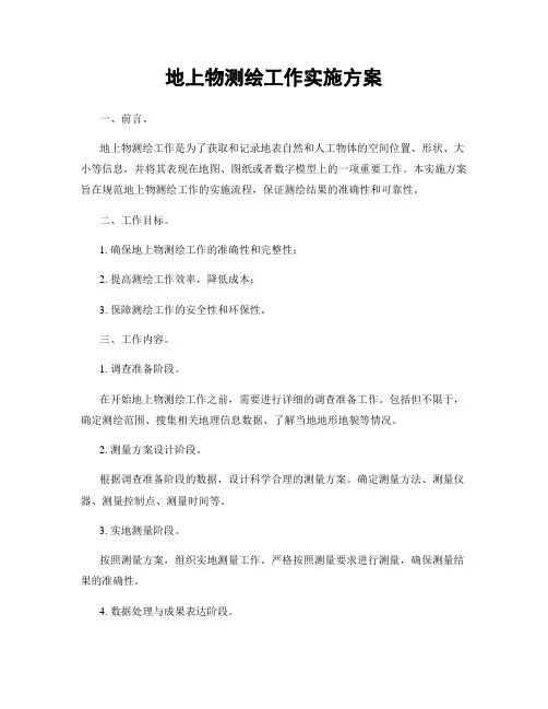 地上物测绘工作实施方案