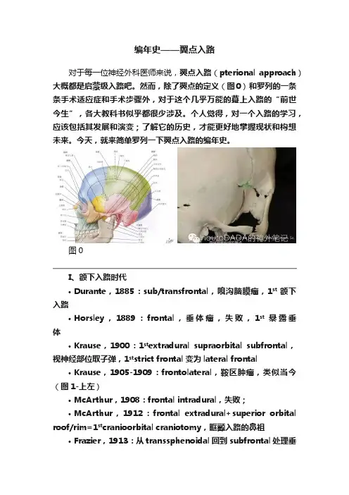 编年史——翼点入路