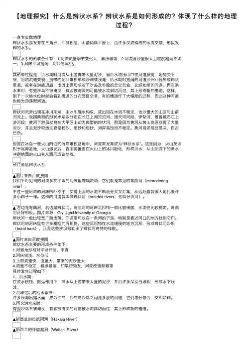 【地理探究】什么是辫状水系？辫状水系是如何形成的？体现了什么样的地理过程？