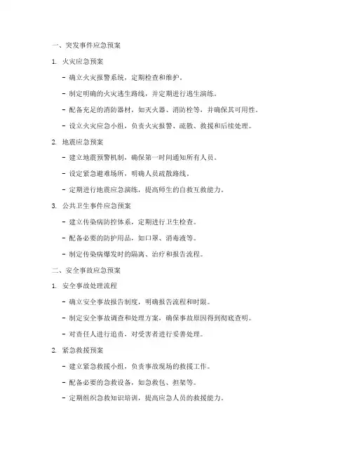 培训机构各种应急预案