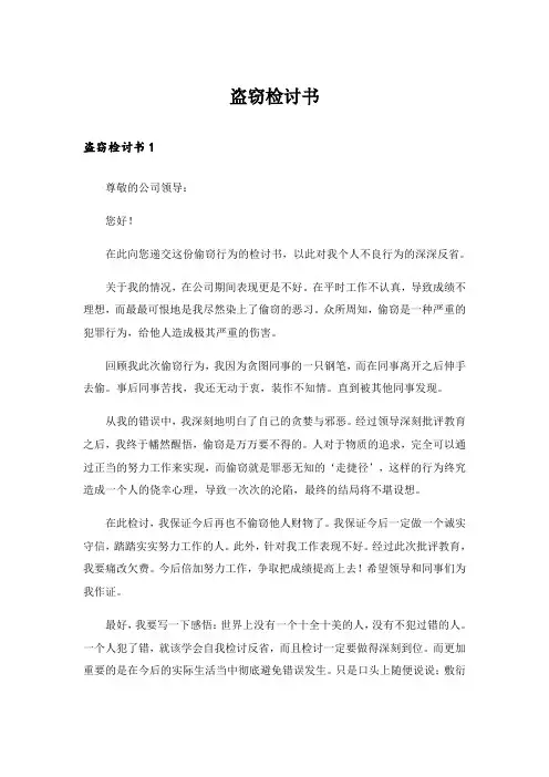 盗窃检讨书_5
