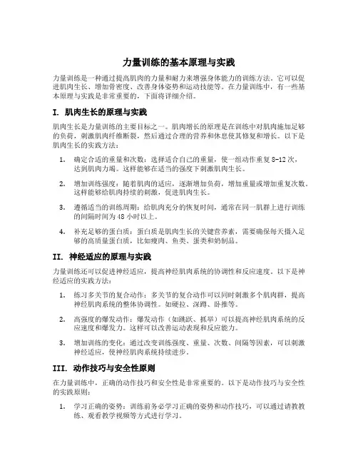 力量训练原理与实践