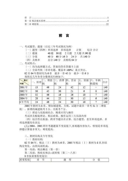 税法模拟测试题及答案解析(共37页)