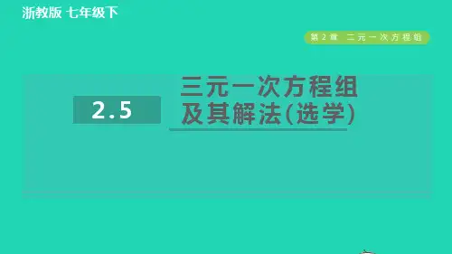 七年级数学下册第2章二元一次方程组2