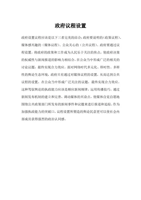 政府议程设置