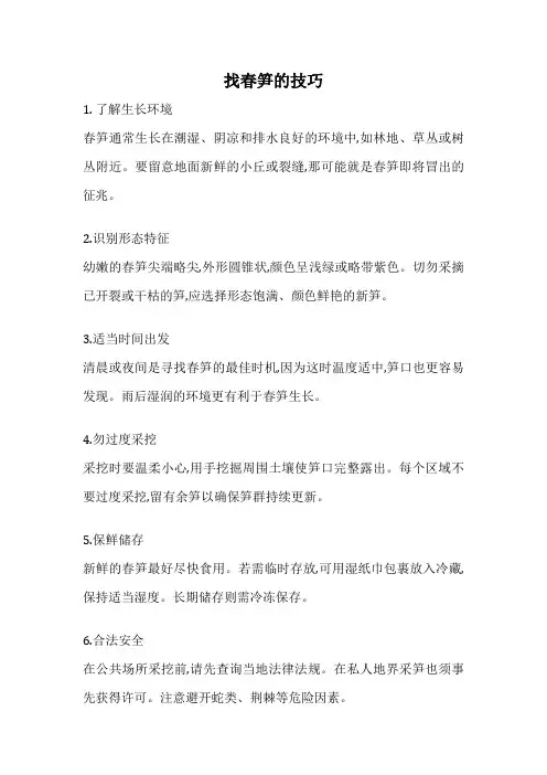 找春笋的技巧