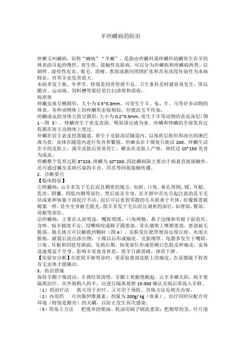 羊疥螨病的防治