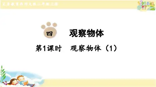 西师大版数学二年级上册 观察物体(1)
