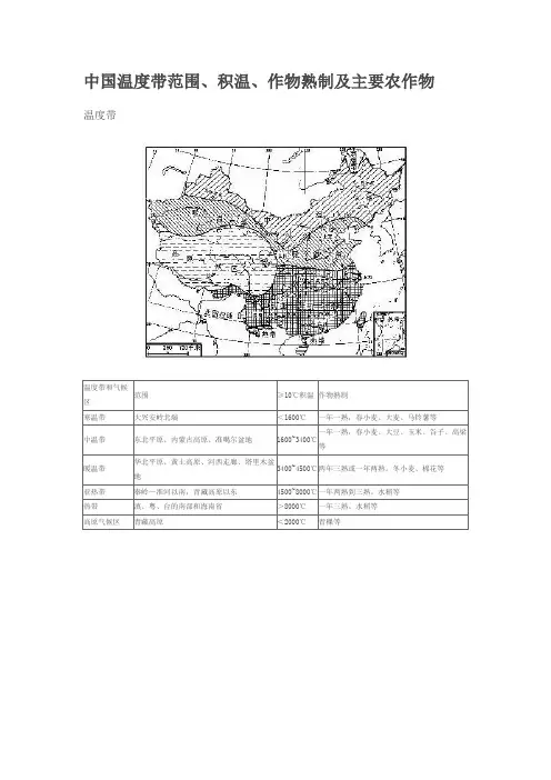 中国温度带熟制