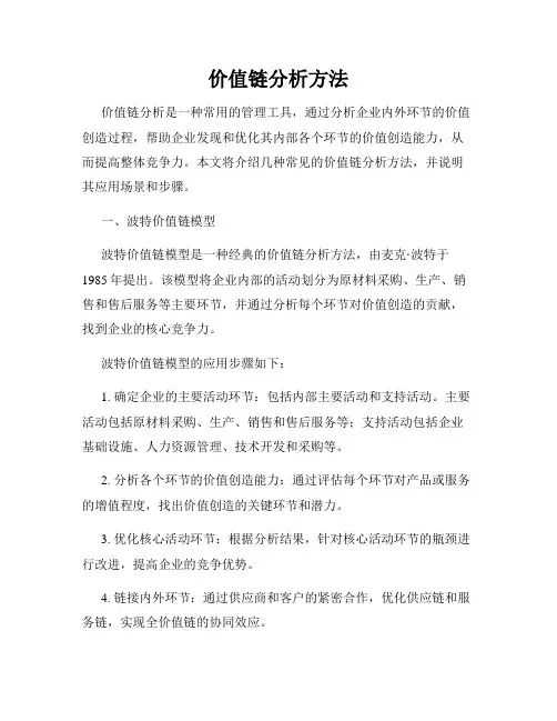 价值链分析方法