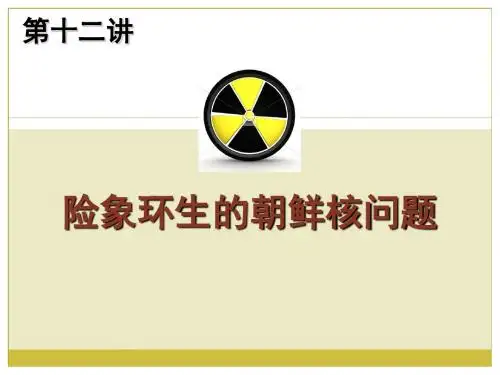 第十二讲：险象环生的朝鲜核问题