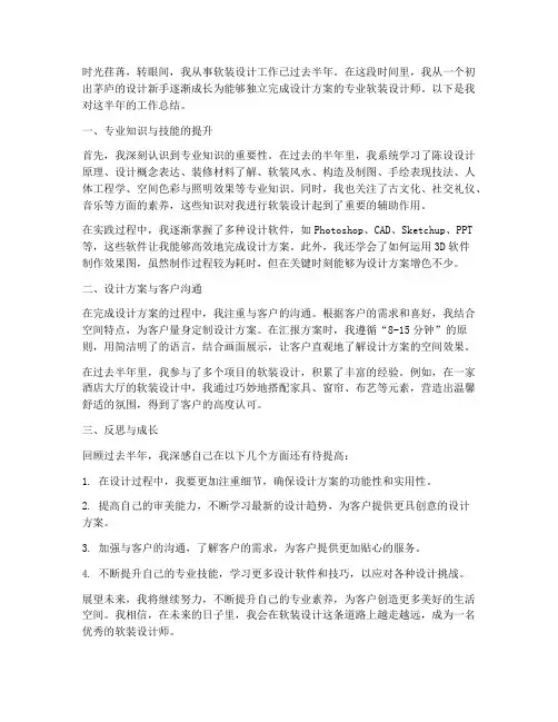 半年软装总结范文