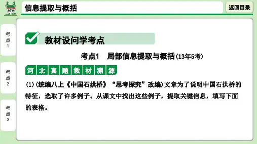 初中语文信息提取与概括课件