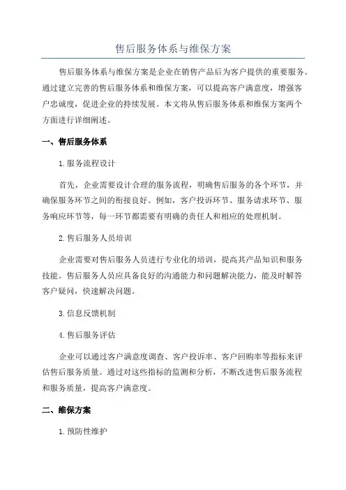 售后服务体系与维保方案