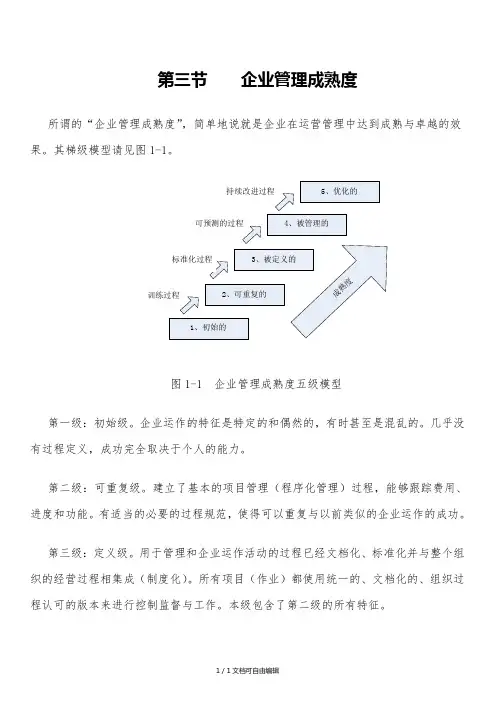 企业管理成熟度
