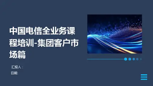 中国电信全业务课程培训-集团客户市场篇