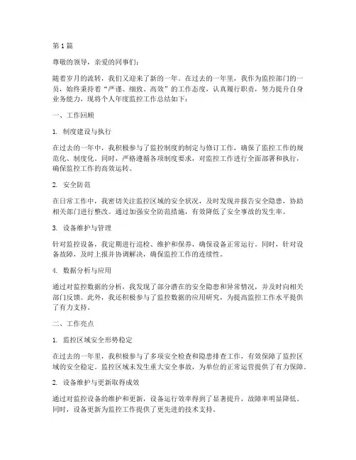 年度总结报告个人监控(3篇)