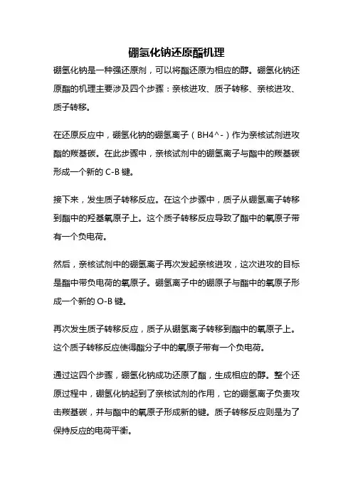 硼氢化钠还原酯机理