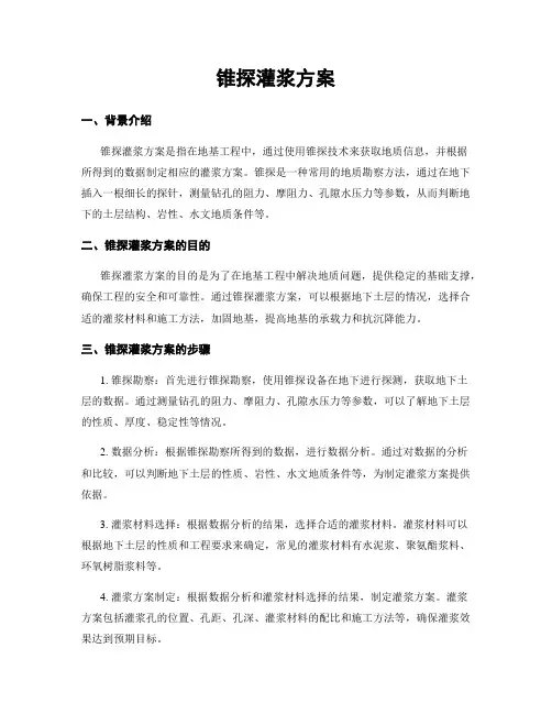 锥探灌浆方案