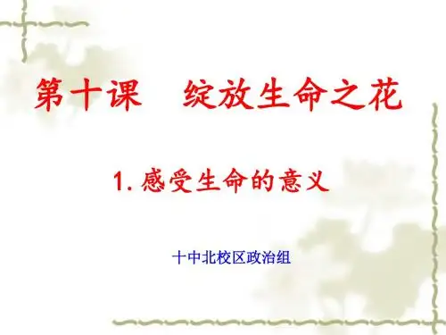 10.1生命的意义  课件(16张ppt)