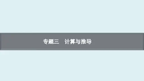 中考安徽省物理考点梳理过关  专题三 计算与推导