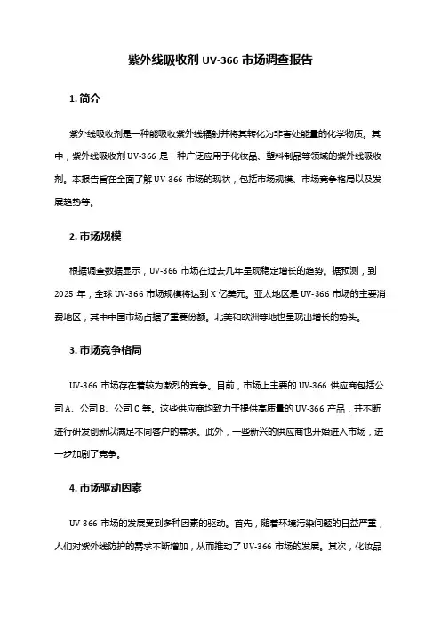 2024年紫外线吸收剂UV-366市场调查报告
