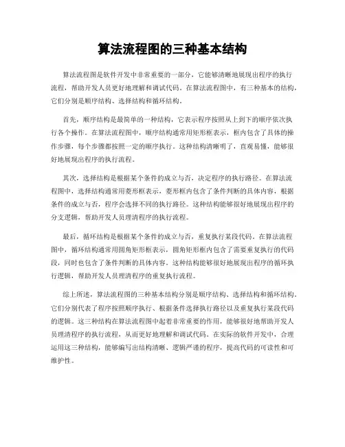 算法流程图的三种基本结构