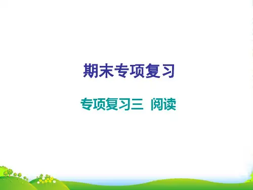 人教部编版三年级下册语文习题课件-专项复习三 阅读(共14张PPT)