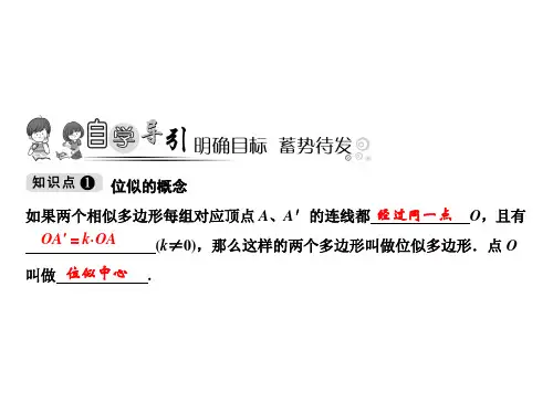 秋九年级北师大版数学上册课件：第4章 8.图形的位似 (共19张PPT)